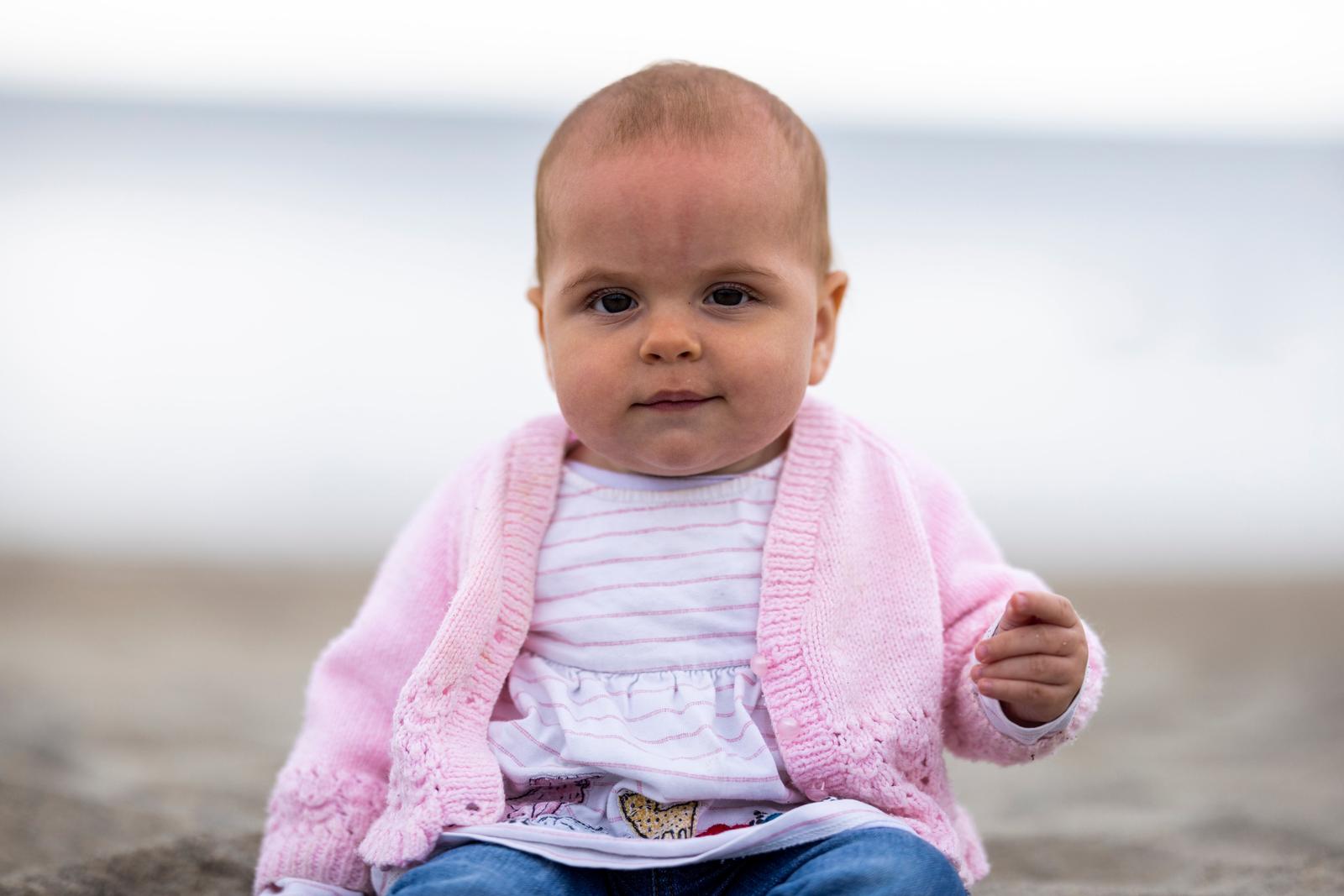 Baby beach portrait