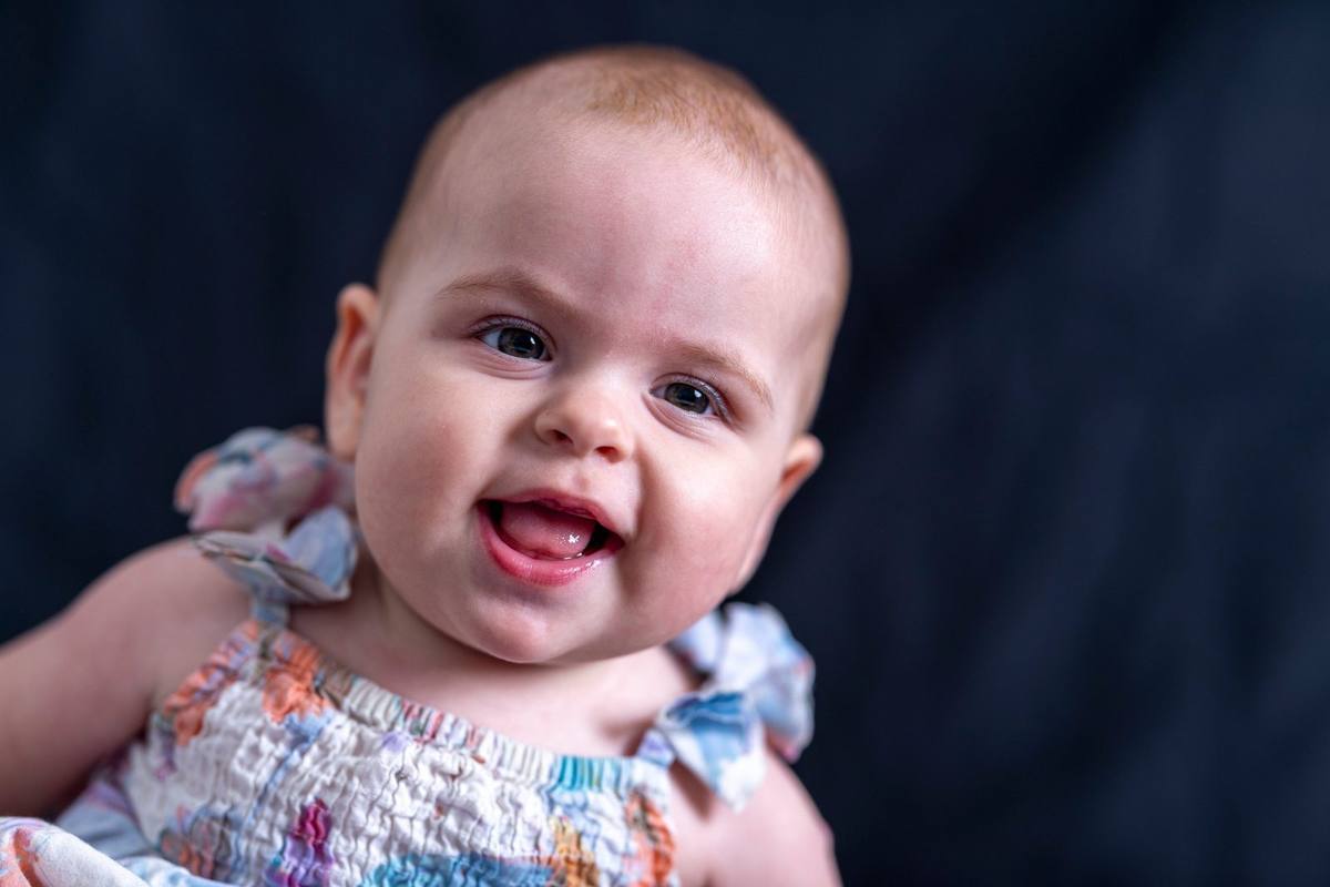 Baby laughing