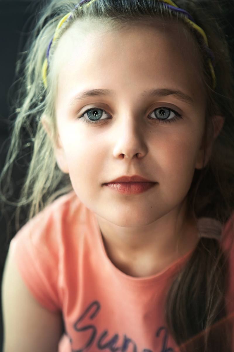 Girl with blue eyes