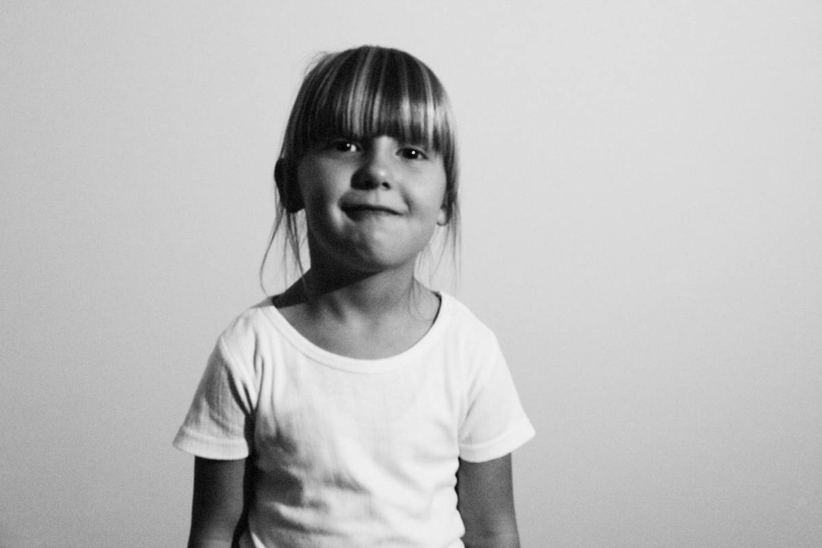 Girl black and white