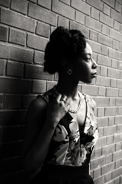 Black and white portrait